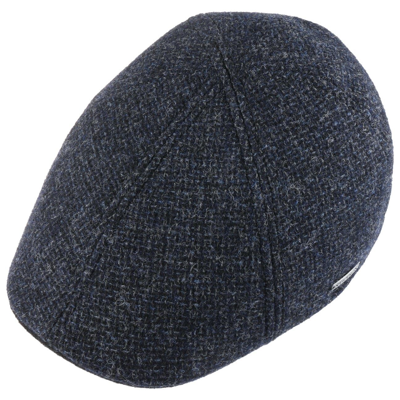 Stetson Texas Shetland - Duck Cap aus 100% Shetland-Wolle - Blau