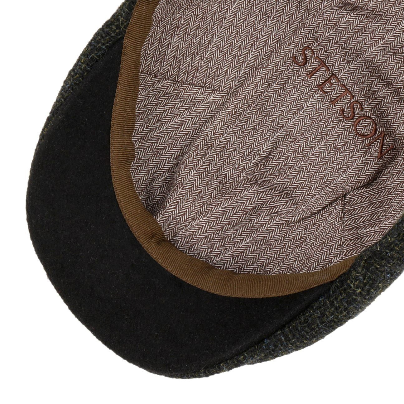 Stetson Texas Shetland - Duck Cap aus 100% Shetland-Wolle - Grün