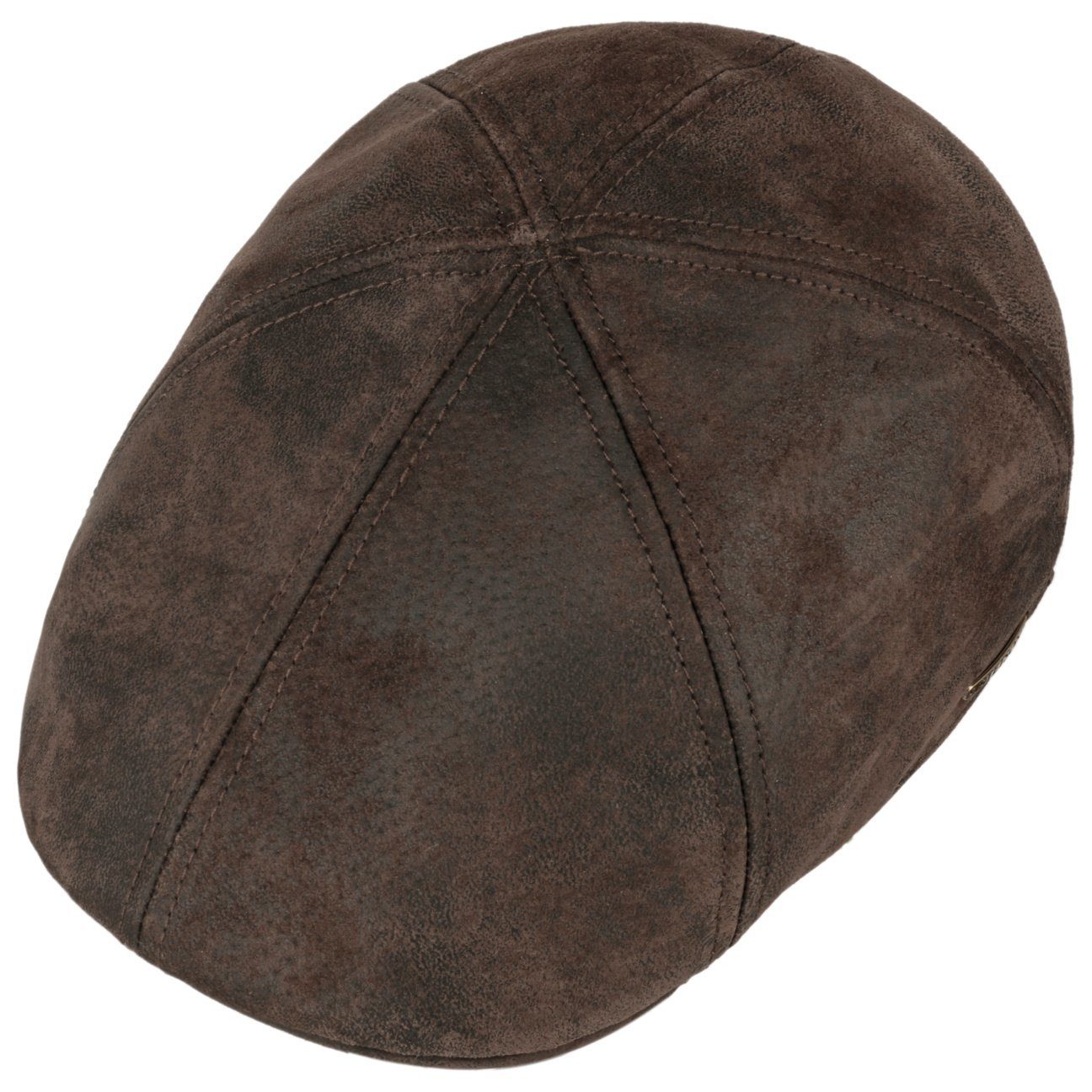 Stetson Texas Leder - Flatcap aus Leder - Duck Cap - Pigskin - Braun