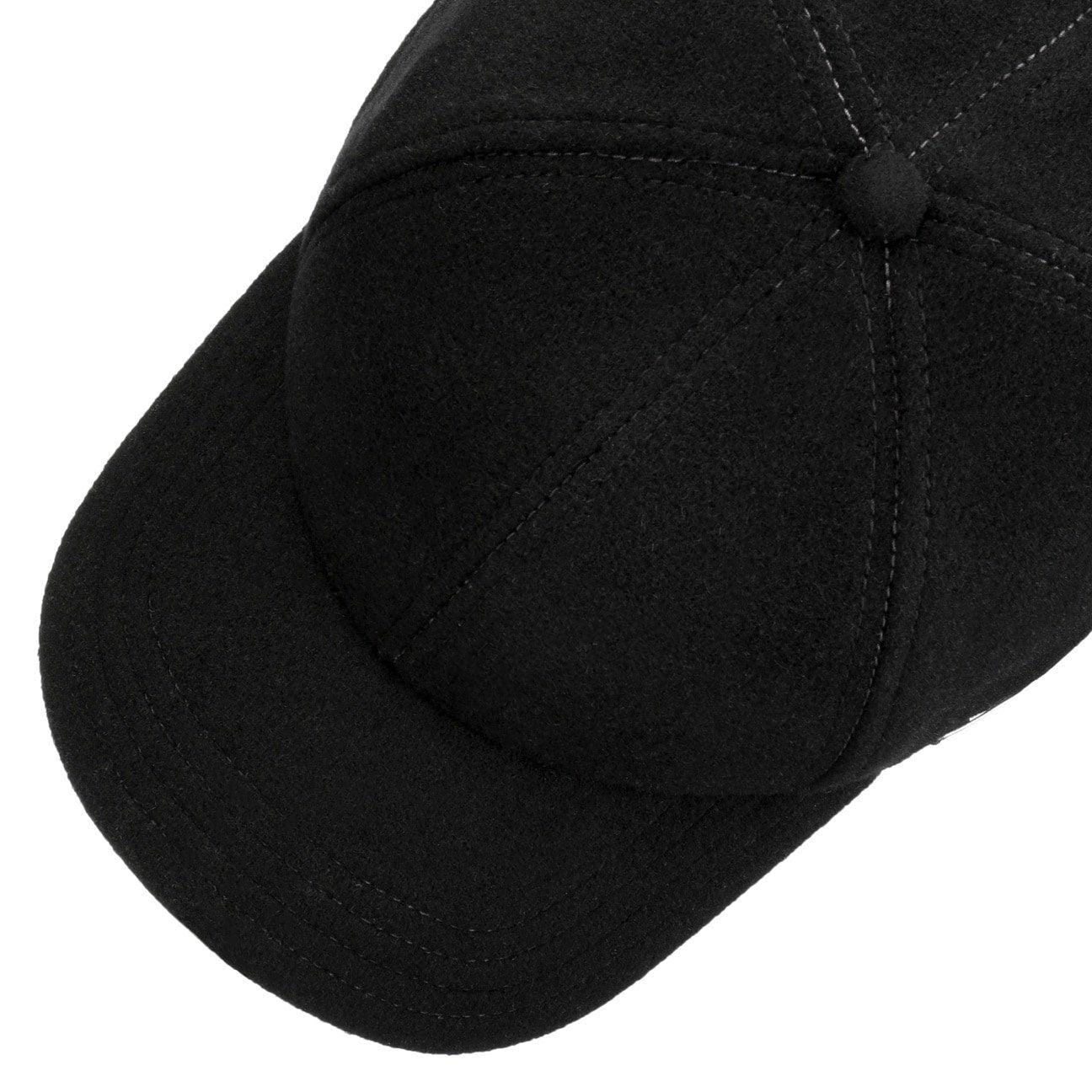 Stetson Vaby Wolle Kaschmir Basecap - mit Ohrenklappen - Schwarz