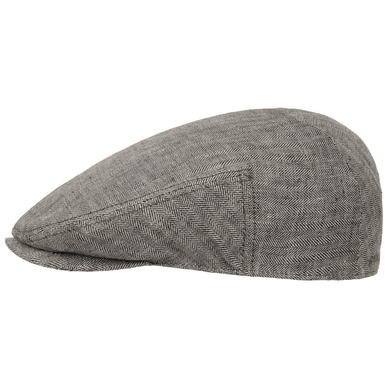 Stetson Woodfield Leinen Cap - aus 100% Leinen - 330 - Schwarz/Weiß - Made in the EU