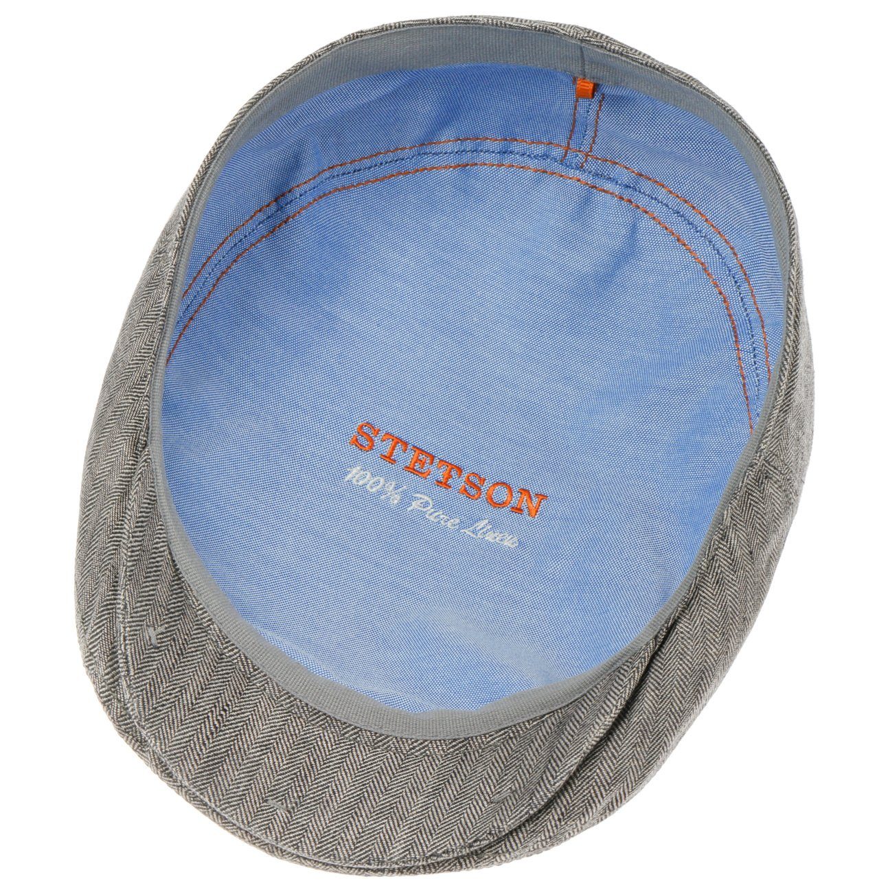 Stetson Woodfield Leinen Cap - aus 100% Leinen - 330 - Schwarz/Weiß - Made in the EU