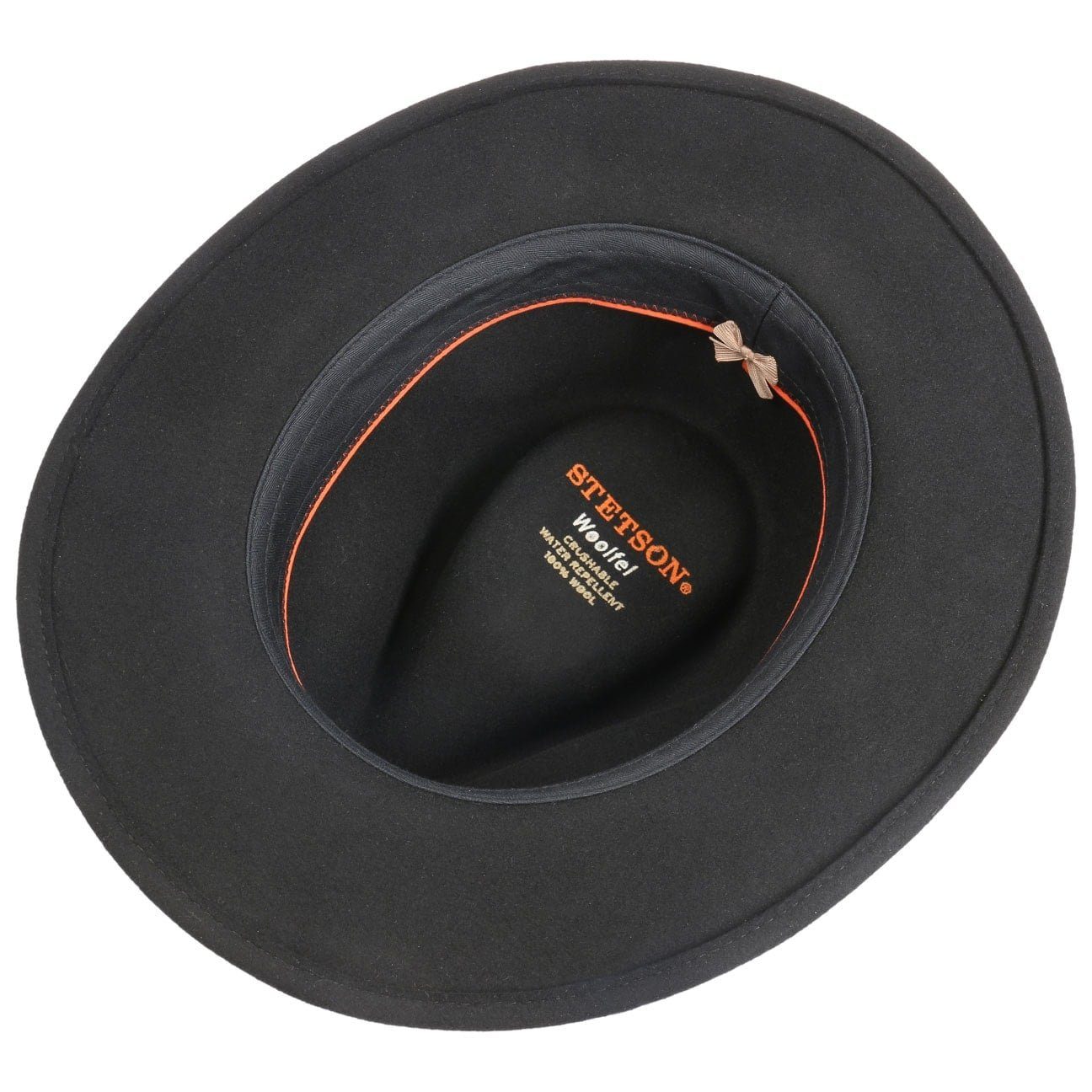 Stetson Yutan Woolfelt Traveller - Wollfilzhut - Knautschbar / Wasserfest - Schwarz