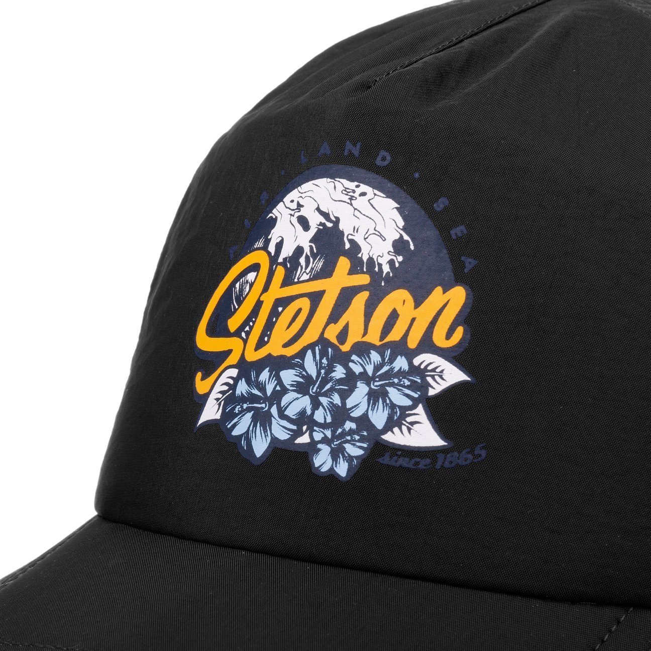 Stetson Fast Dry Basecap - Schnelltrocknend - Cap mit Befestigungsschnalle - Schwarz