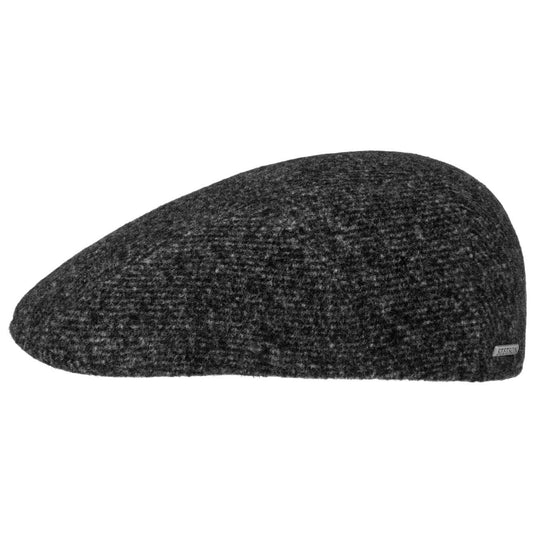 Stetson Madison Jersey Eskridge - Flatcap mit Schurwolle - Grau - Schwarz