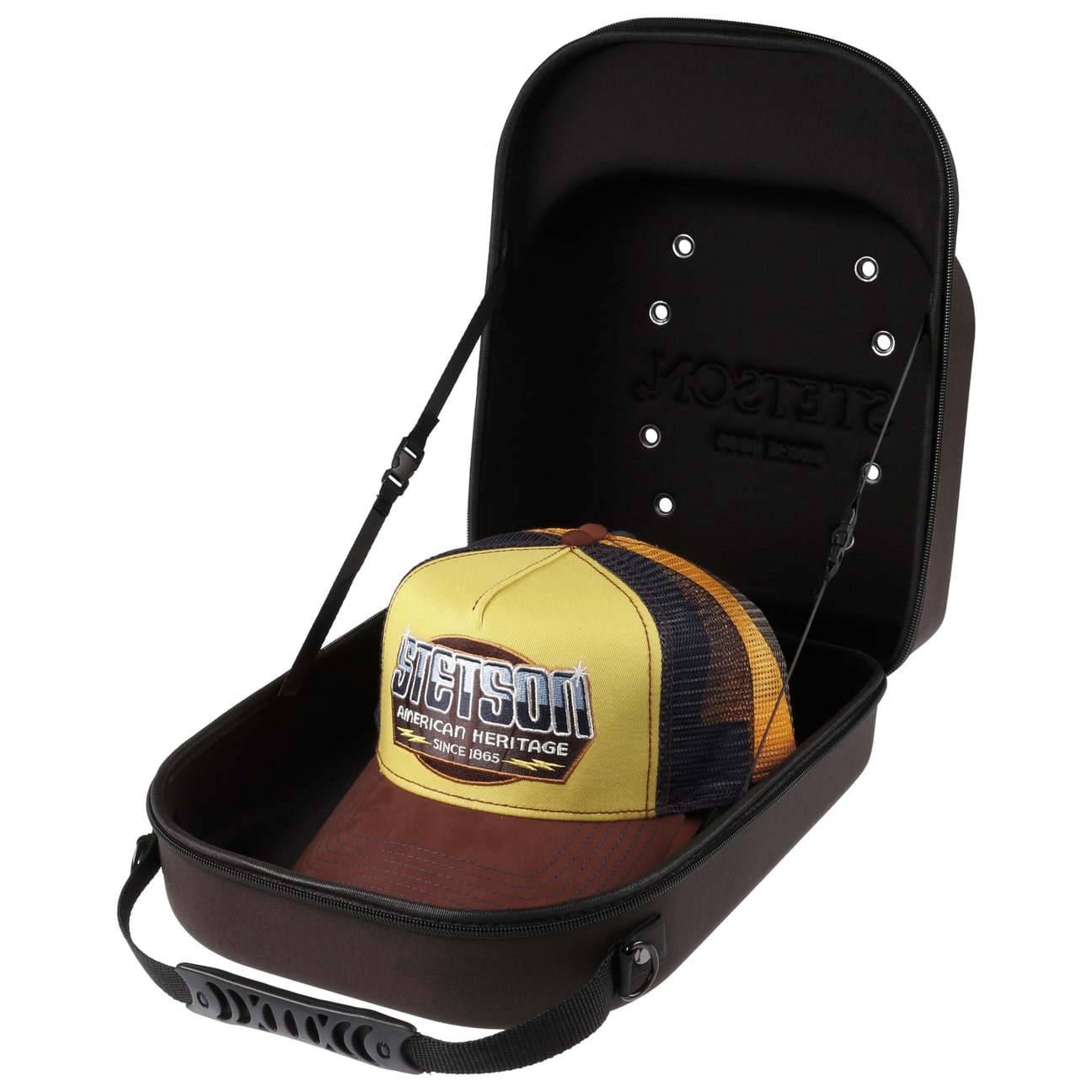 STETSON Cap Carrier zum Trucker/Basecap Transport - Braun