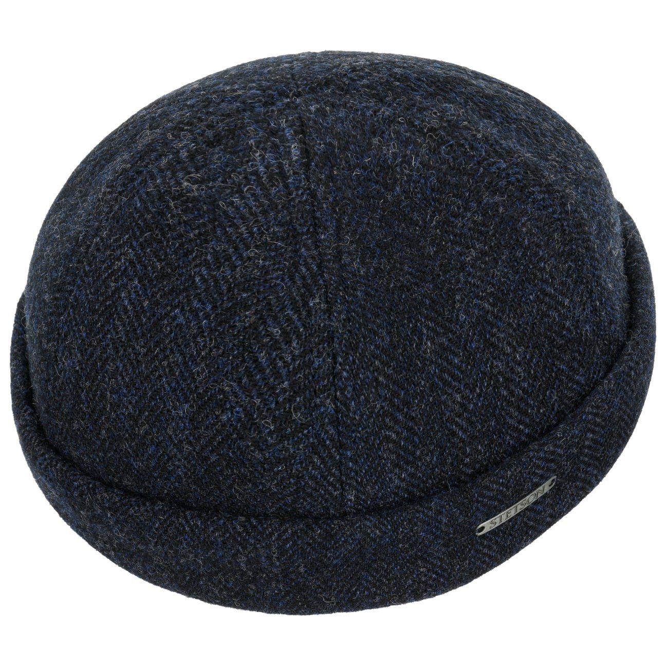 Stetson Docker Woolrich - Fischgrat - Dockercap aus 100% Wolle - 321 - Blau