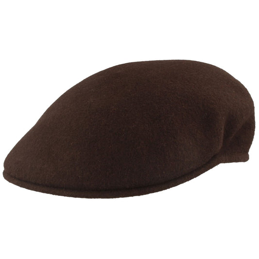 Kangol 504 Wolle Flatcap Schiebermütze - Espresso - Dunkelbraun
