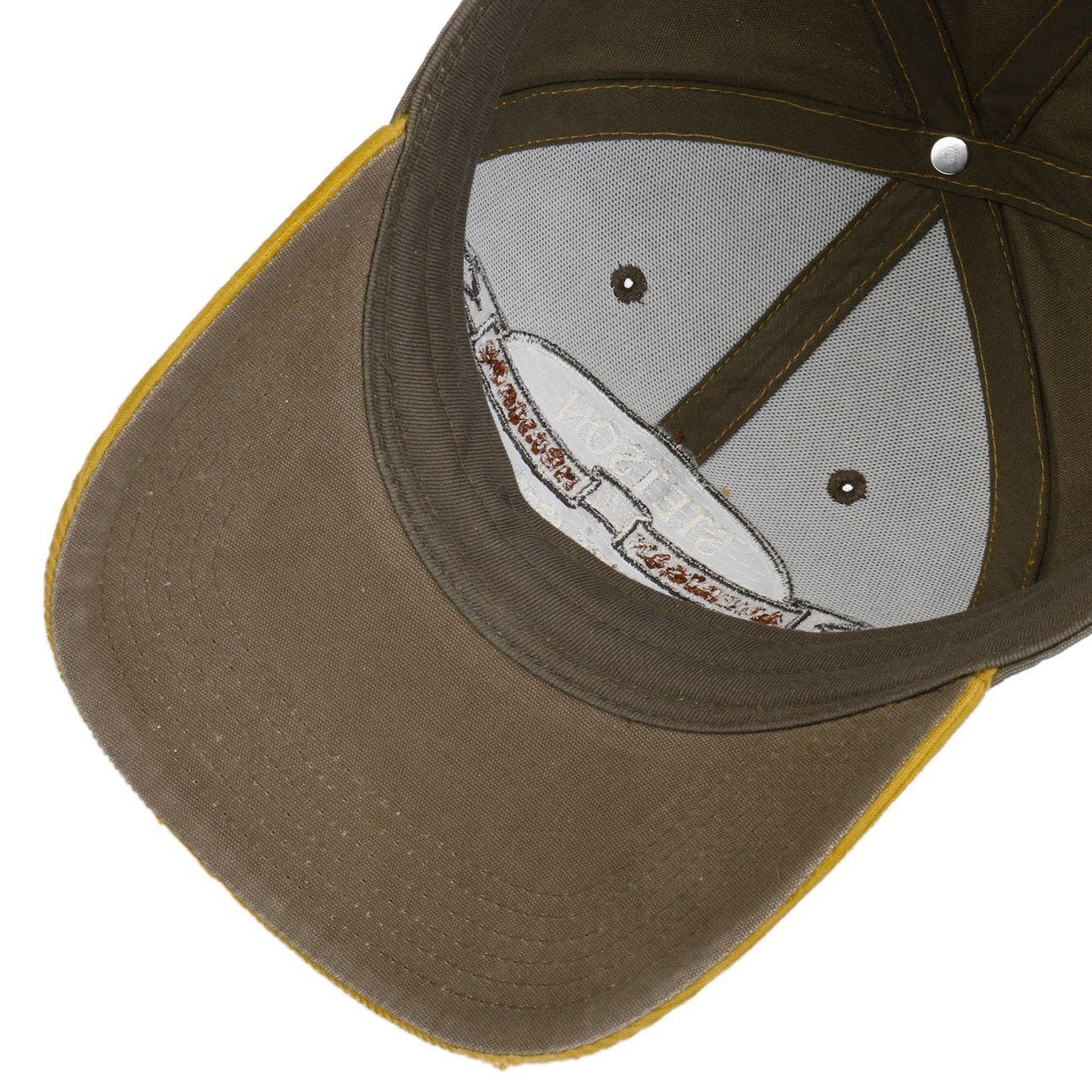 Stetson Vintage Distressed Heritage Basecap - 59 - Oliv / Gelb