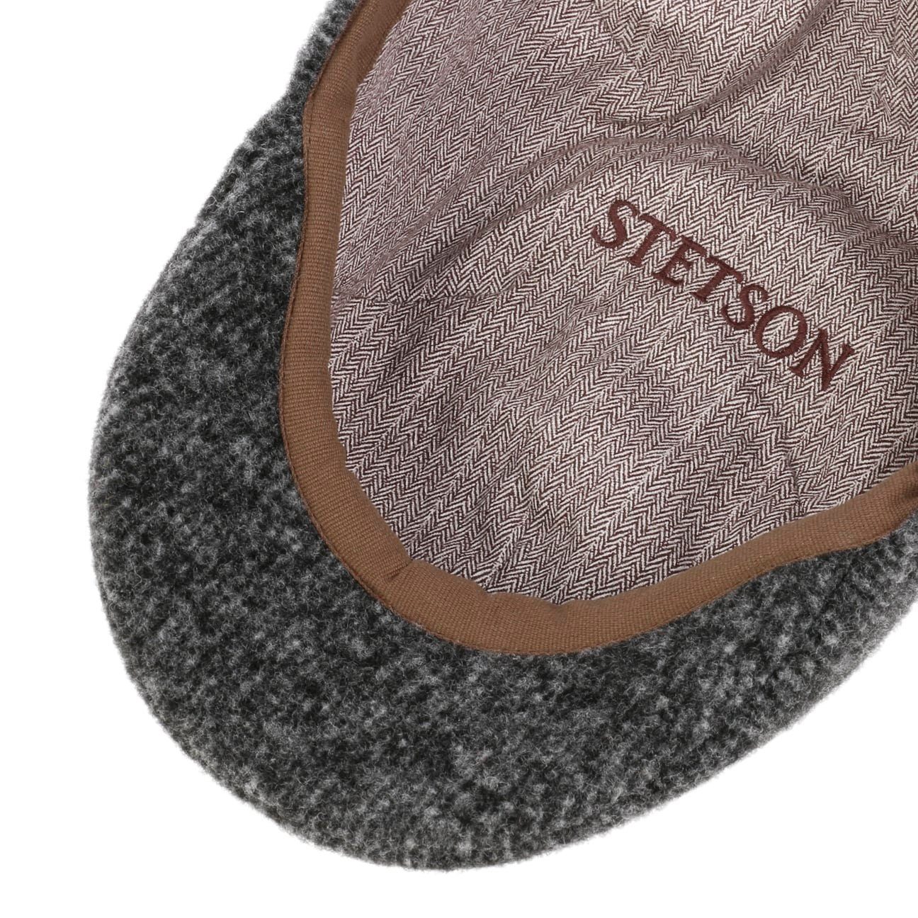 Stetson Texas Jersey Eskridge - Flatcap mit Schurwolle - Grau - Schwarz
