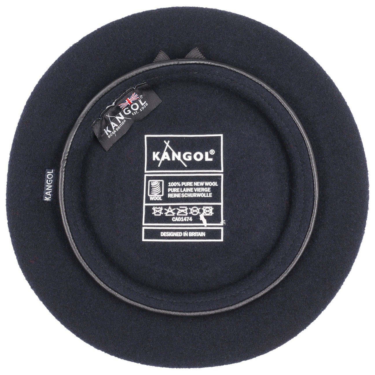 Kangol Monty Beret Baskenmütze aus Wolle - Dark Blue - Dunkelblau