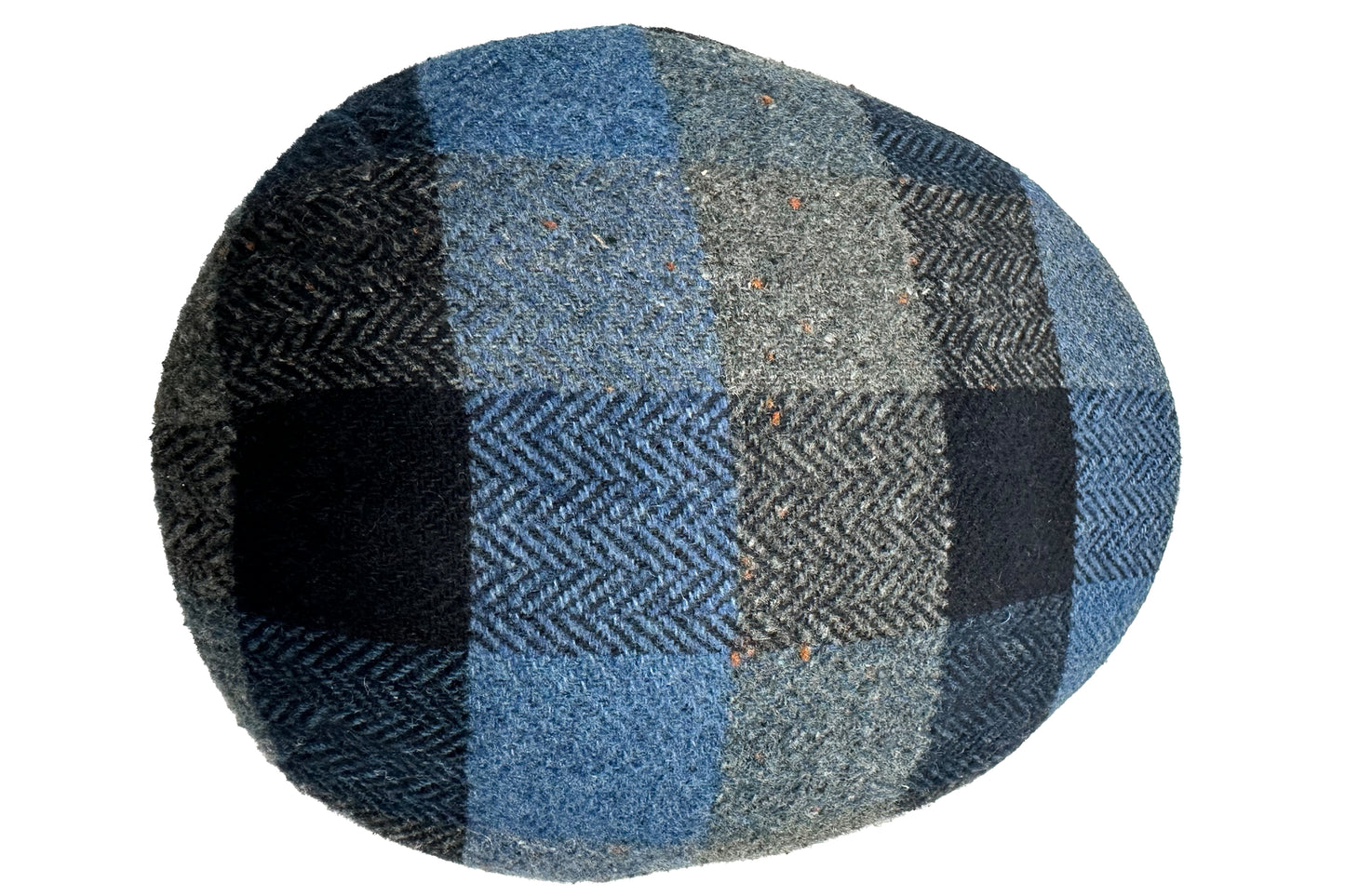 Fiebig Wool Herringbone Check Flatcap - Karo-Fischgrat-Muster - Blau