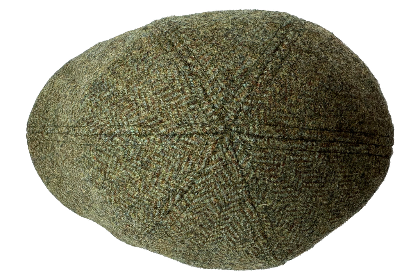Fiebig 6-Panel Flatcap -  Gatsby - Fischgrat-Muster - Oliv