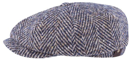 Stetson Hatteras Virgin Wool - Schirmmütze aus 100% Schurwolle - 327 - Blau/Beige