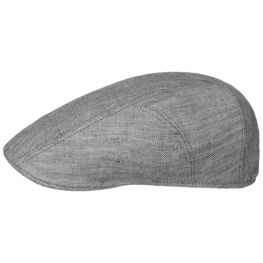 Stetson Ivy Cap Leinen - aus 100% Leinen - 330 - Schwarz/Weiß - Made in the EU