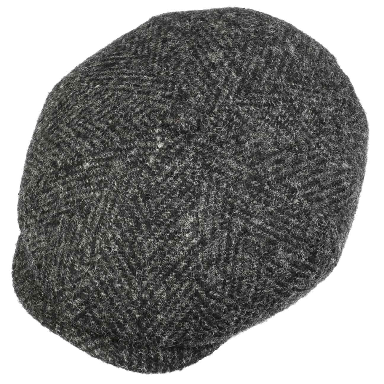 Stetson Hatteras Virgin Wool - Fischgrat - Schirmmütze aus 100% Schurwolle - 331 - Schwarz/Grau