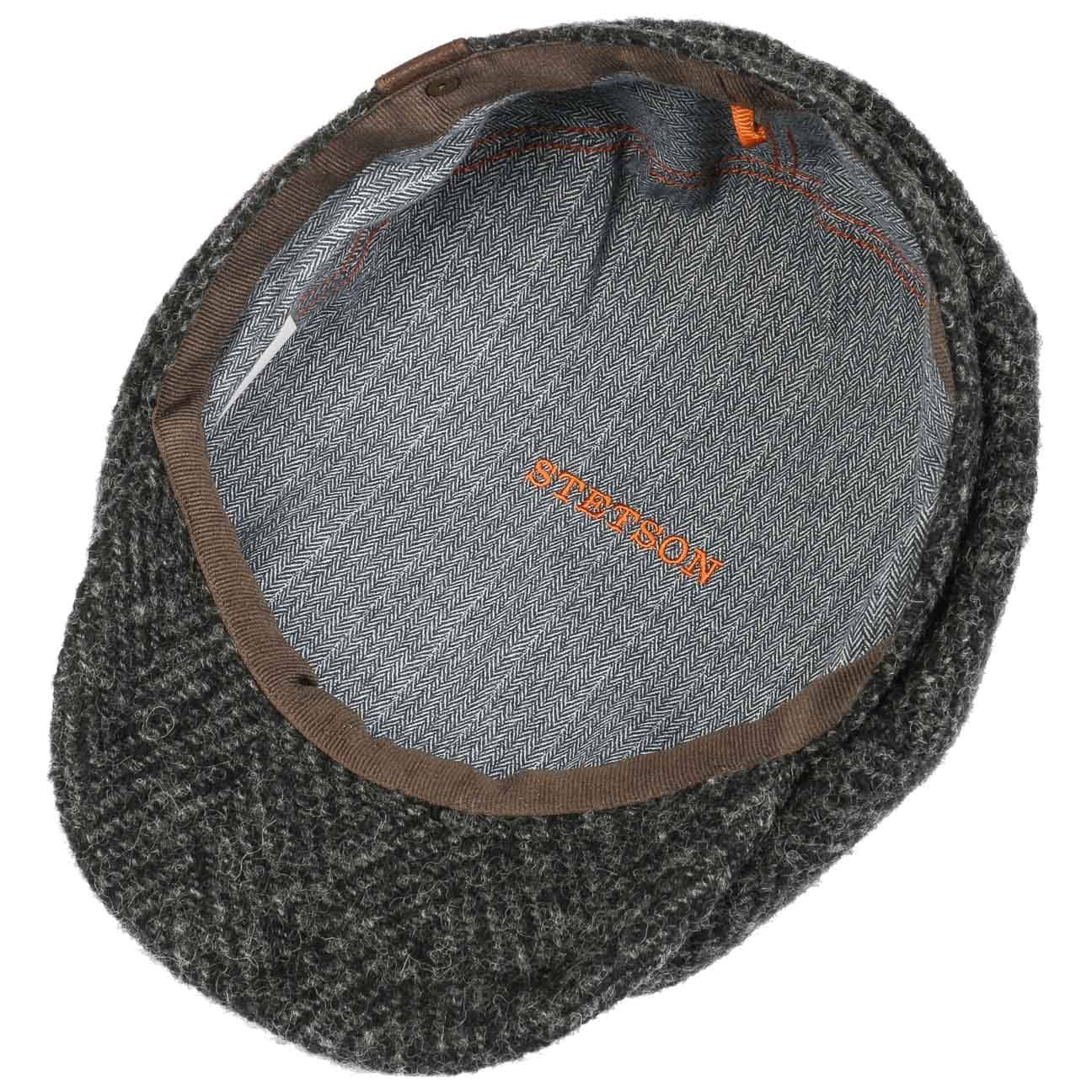 Stetson Hatteras Virgin Wool - Fischgrat - Schirmmütze aus 100% Schurwolle - 331 - Schwarz/Grau