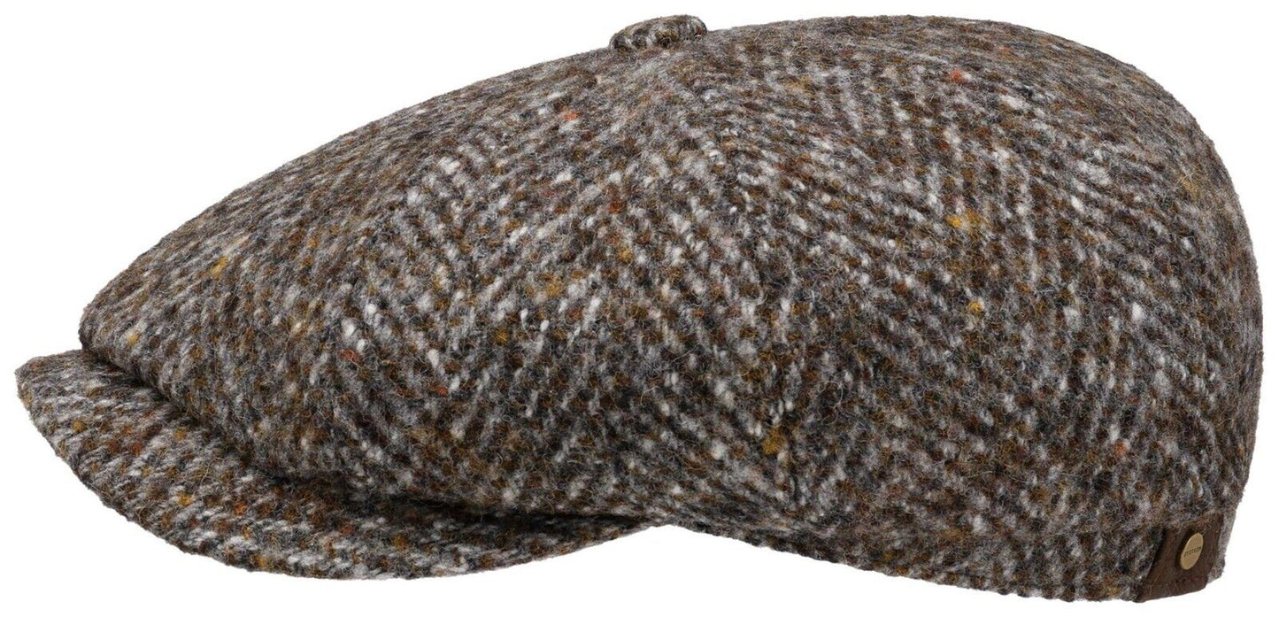 Stetson Hatteras Virgin Wool - Fischgrat - Schirmmütze aus 100% Schurwolle - 337 - Braun/Beige