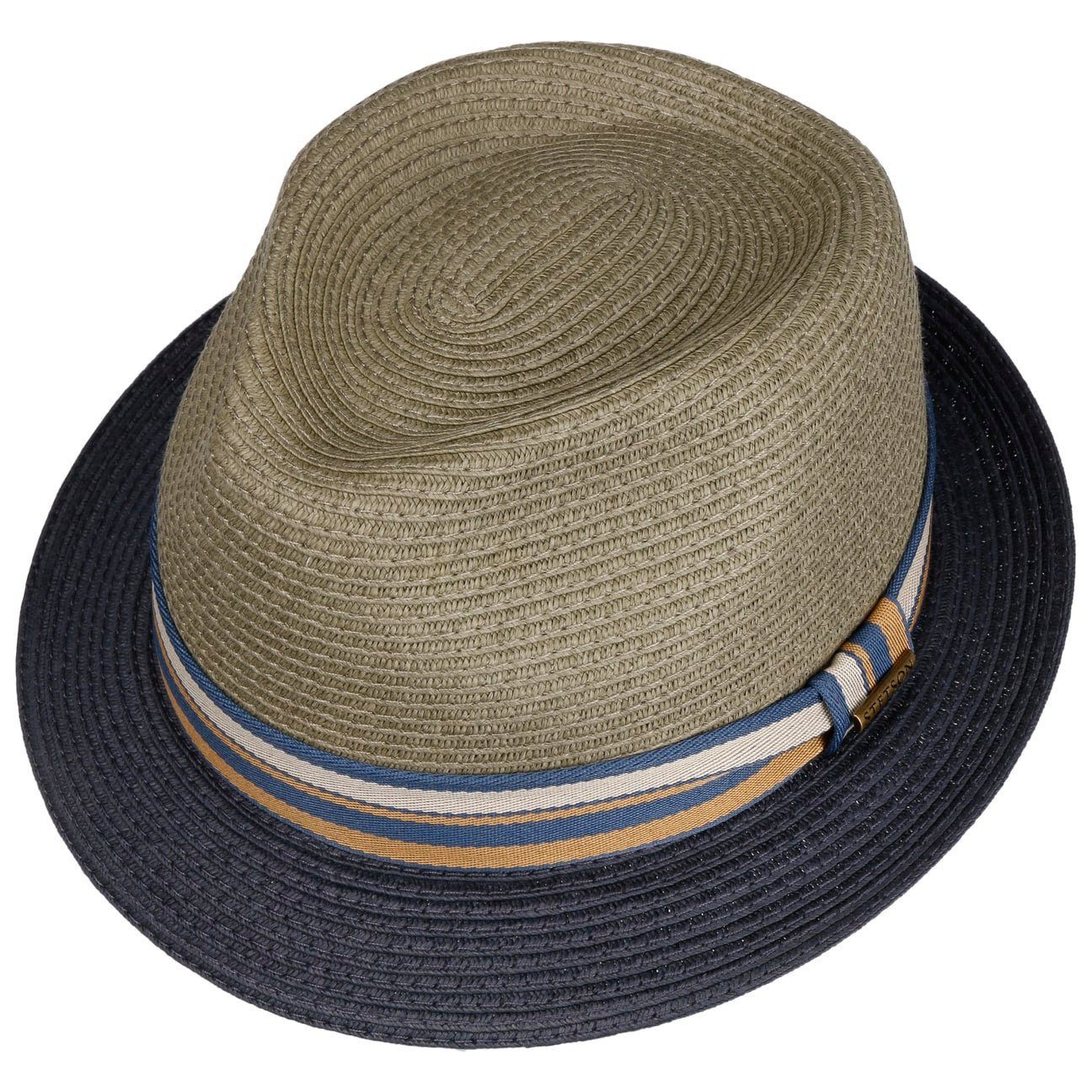 Stetson Licano Trilby - Toyo Strohut - Aus 100% Viskose- Mit UV-Schutz 40 - Grün