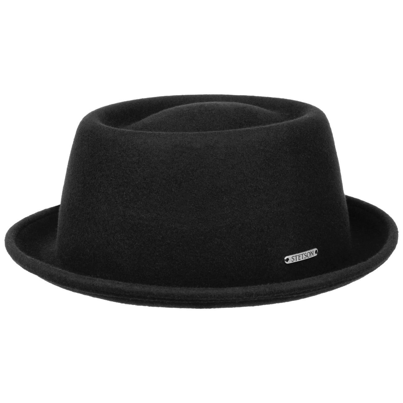 Stetson Niles Woolfelt Pork Pie - Wollfilzhut - Futter aus Baumwolle - Schwarz