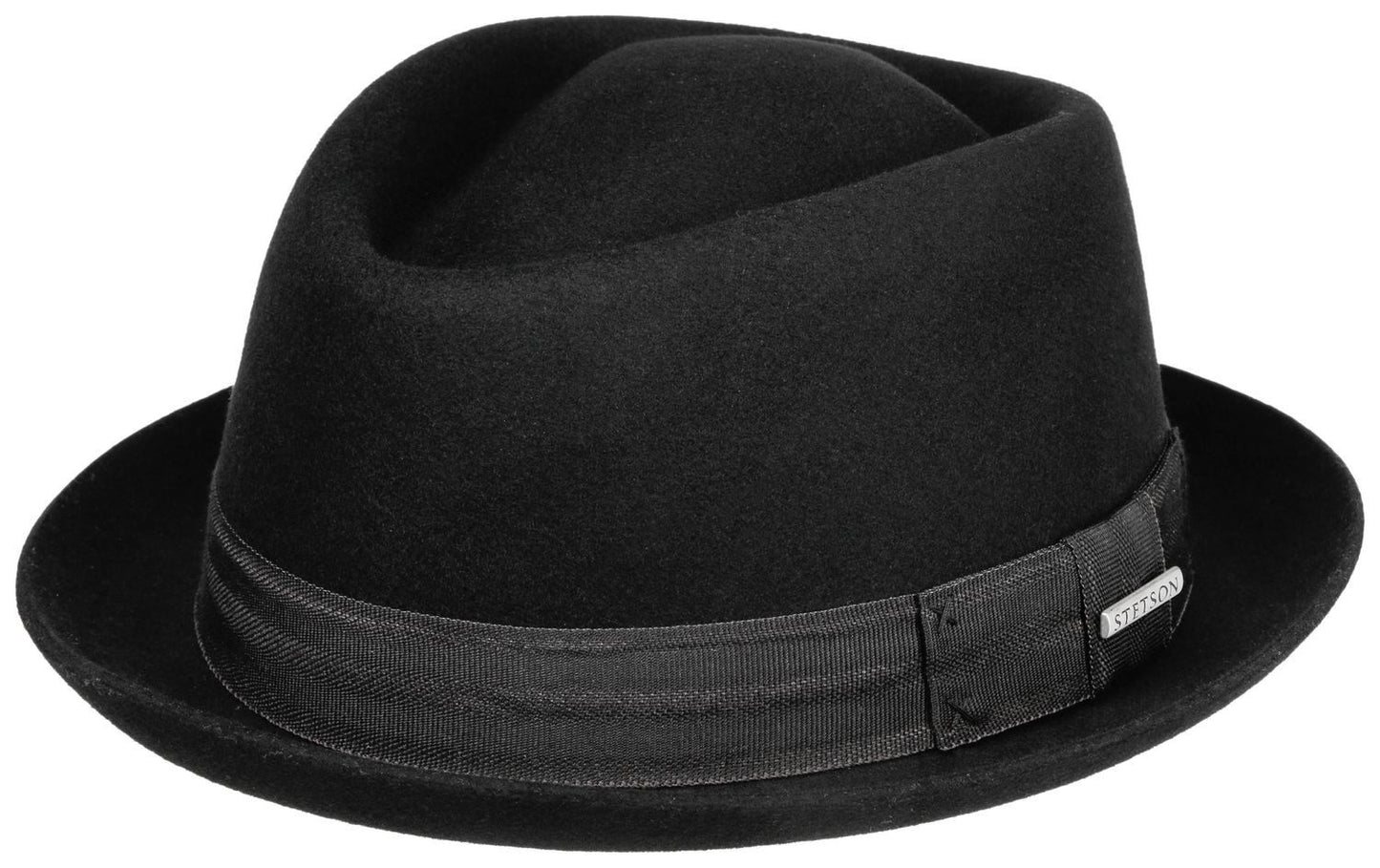 Stetson Diamond Woolfelt -  Knautschbar - Wasserabweisend - Futter aus Baumwolle - Schwarz