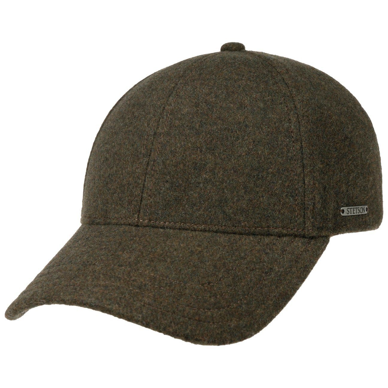 Stetson Vaby Wolle Kaschmir Basecap - mit Ohrenklappen - Oliv