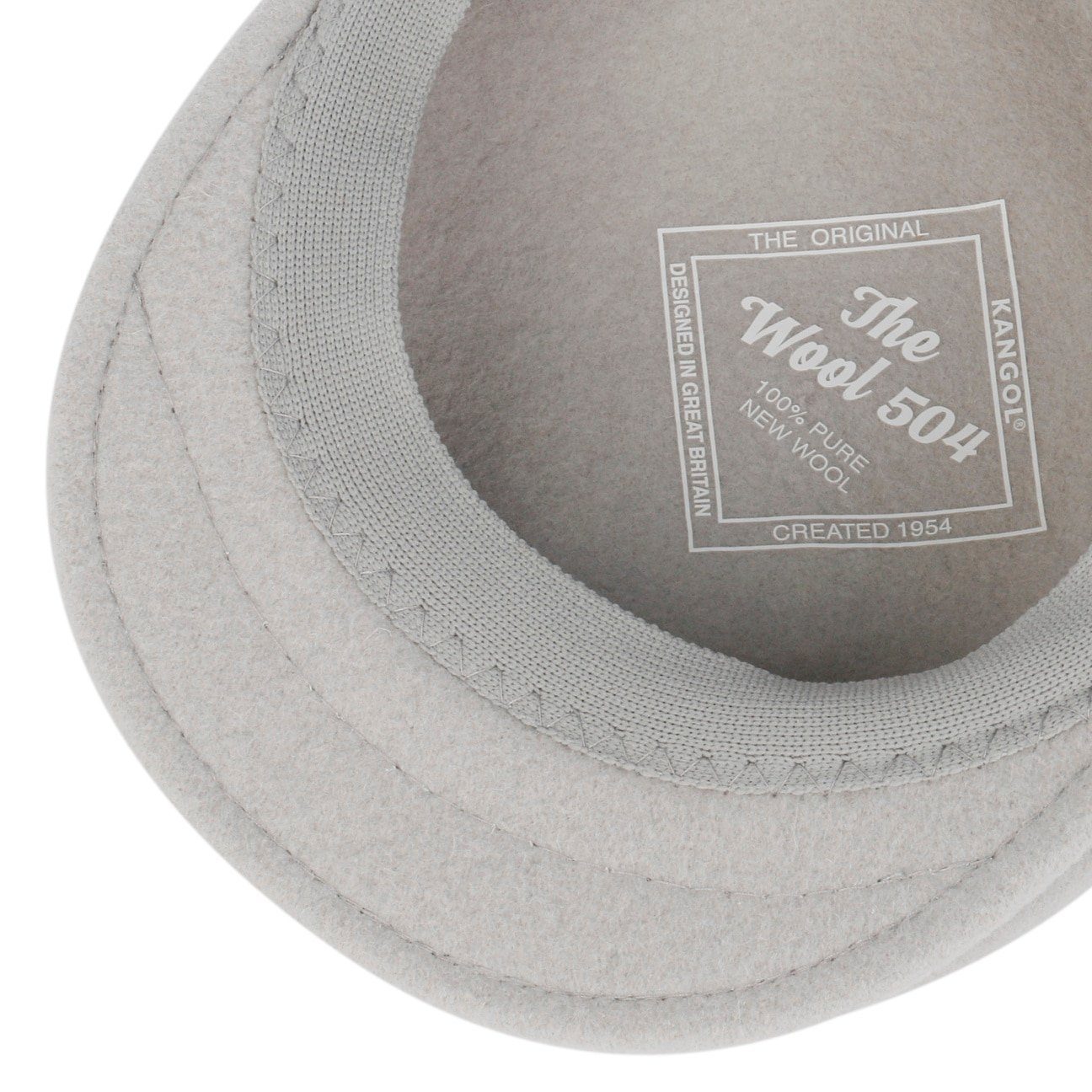 Kangol 504 Wolle Flatcap Schiebermütze - Moonstruck - Hellgrau