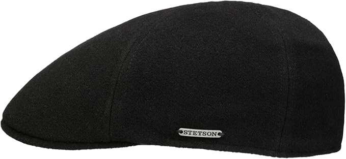 Stetson Texas Wool Cashmere - Duck Cap mit Kaschmir Ohrenklappen - Schwarz