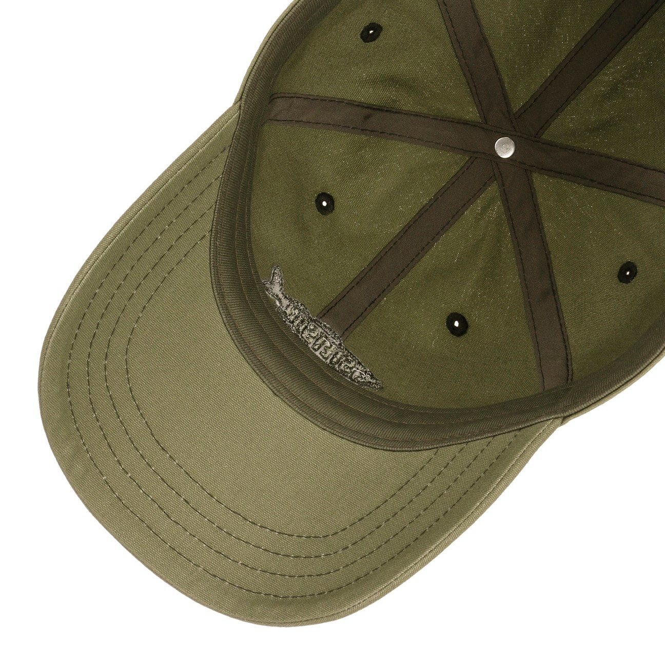 Stetson Cotton Baseball Cap "FISHING" - Oliv