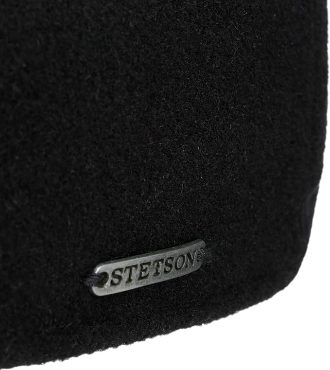 Stetson Texas Wool Cashmere - Duck Cap mit Kaschmir Ohrenklappen - Schwarz