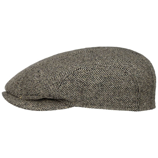 Stetson Ivy Cap Silk - aus 100% Seide - 316 - Schwarz/Beige- Made in the EU
