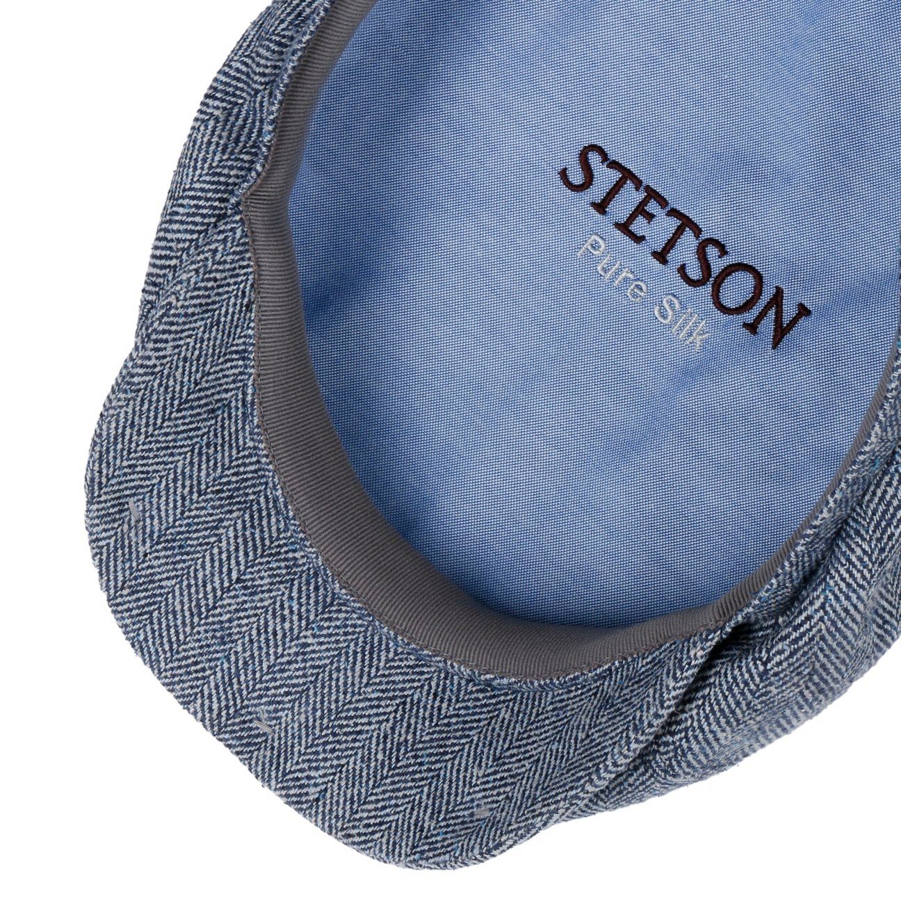 Stetson Brooklin Silk - aus 100% Seide - 321 - Blau/Weiß- Made in the EU