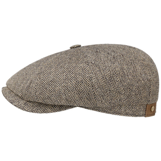 Stetson Hatteras Silk - aus 100% Seide - 316 - Schwarz/Beige - Made in the EU
