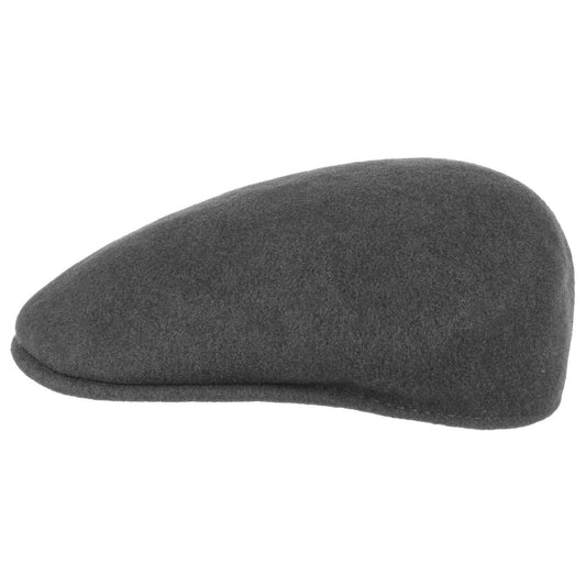 Kangol 504 Wolle Flatcap Schiebermütze - Dark Flanell - Dunkelgrau