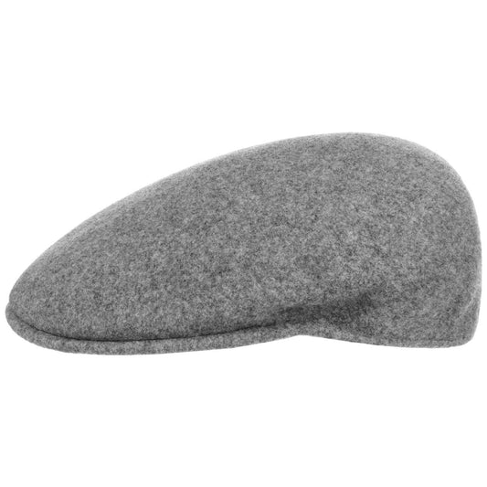 Kangol 504 Wolle Flatcap Schiebermütze - Flanell - Grau