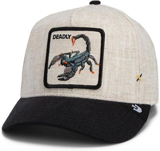 Goorin Bros. Trucker Cap - Deadly Scorpion Lethal Linen Beige