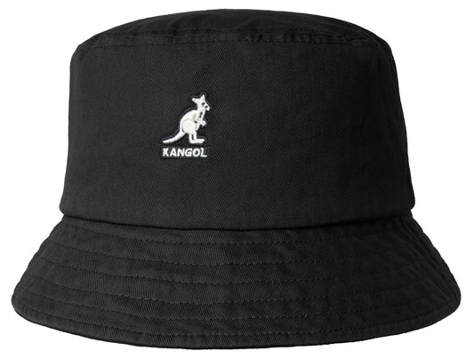 Kangol Washed Bucket Anglerhut - Black - Schwarz