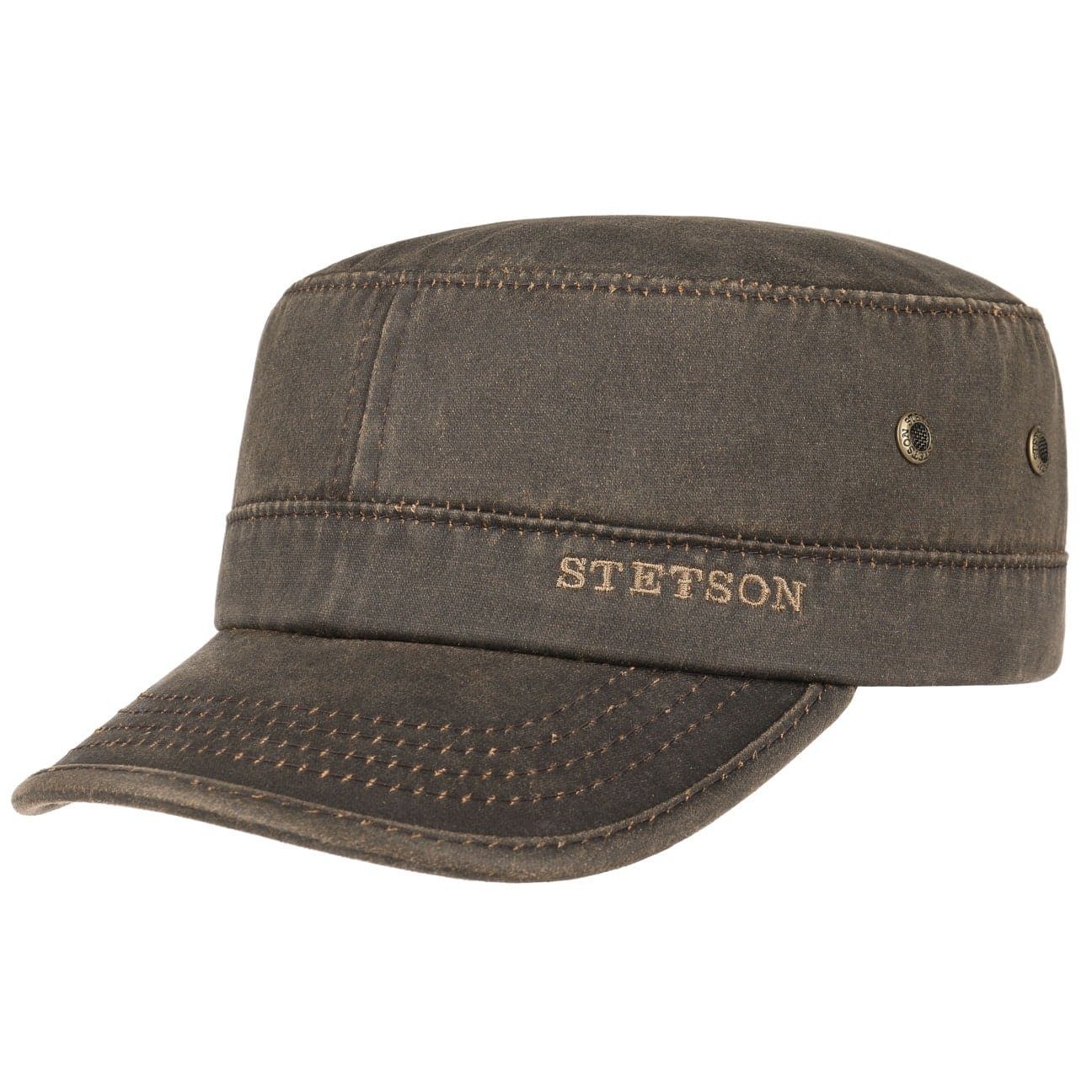 Stetson Army Cap Datto Vintage - aus Baumwolle/Polyester (Distressed Material) - 6 - Braun