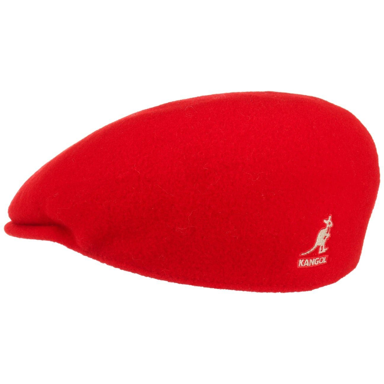 Kangol 504 Wolle Flatcap Schiebermütze - Red - Rot