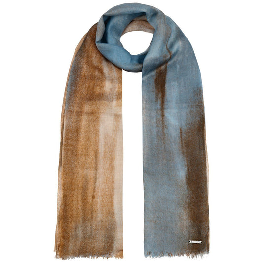 Stetson Light Summer Schal aus Wolle - Braun/Blau