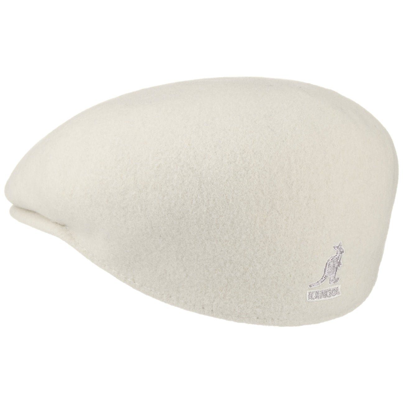 Kangol 504 Wolle Flatcap Schiebermütze - White - Weiß
