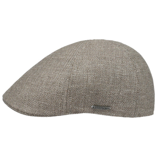 Stetson Texas Taleco Leinen-Mix Duck Cap - 36 - Grau-Beige