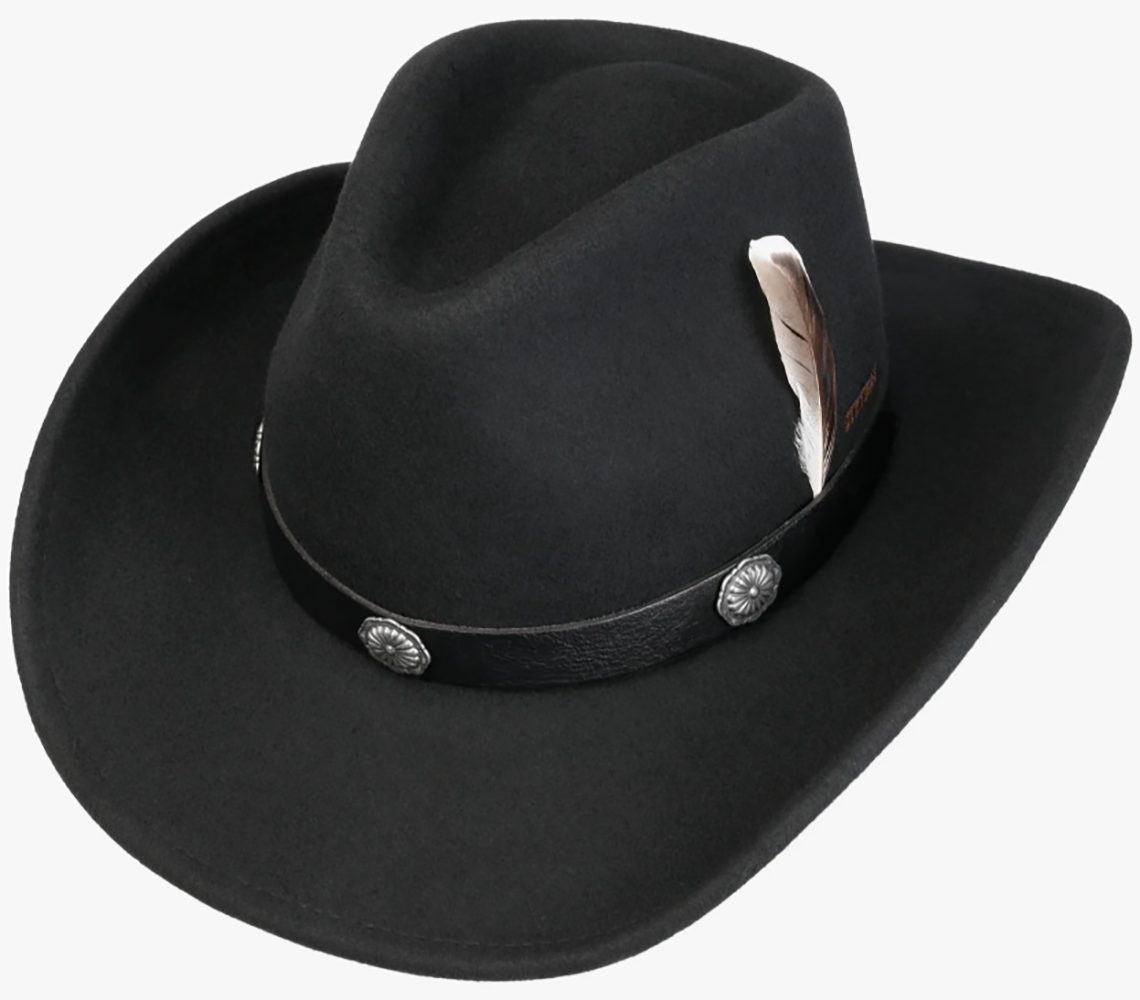 Stetson Tamalo Western Woolfelt Traveller - Wollfilzhut - Knautschbar / Wasserfest - Schwarz