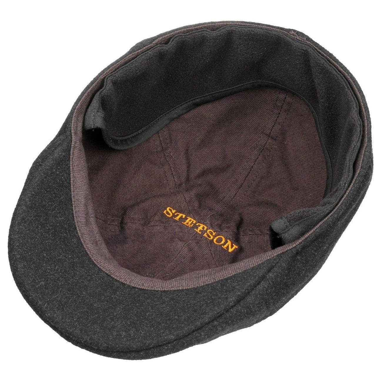 Stetson Texas Wool Cashmere - Duck Cap mit Kaschmir Ohrenklappen - Anthrazit