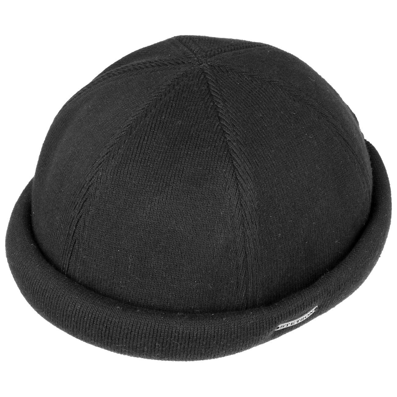 Stetson Docker Strick Dockermütze - aus 100% Baumwolle -  1 - Schwarz