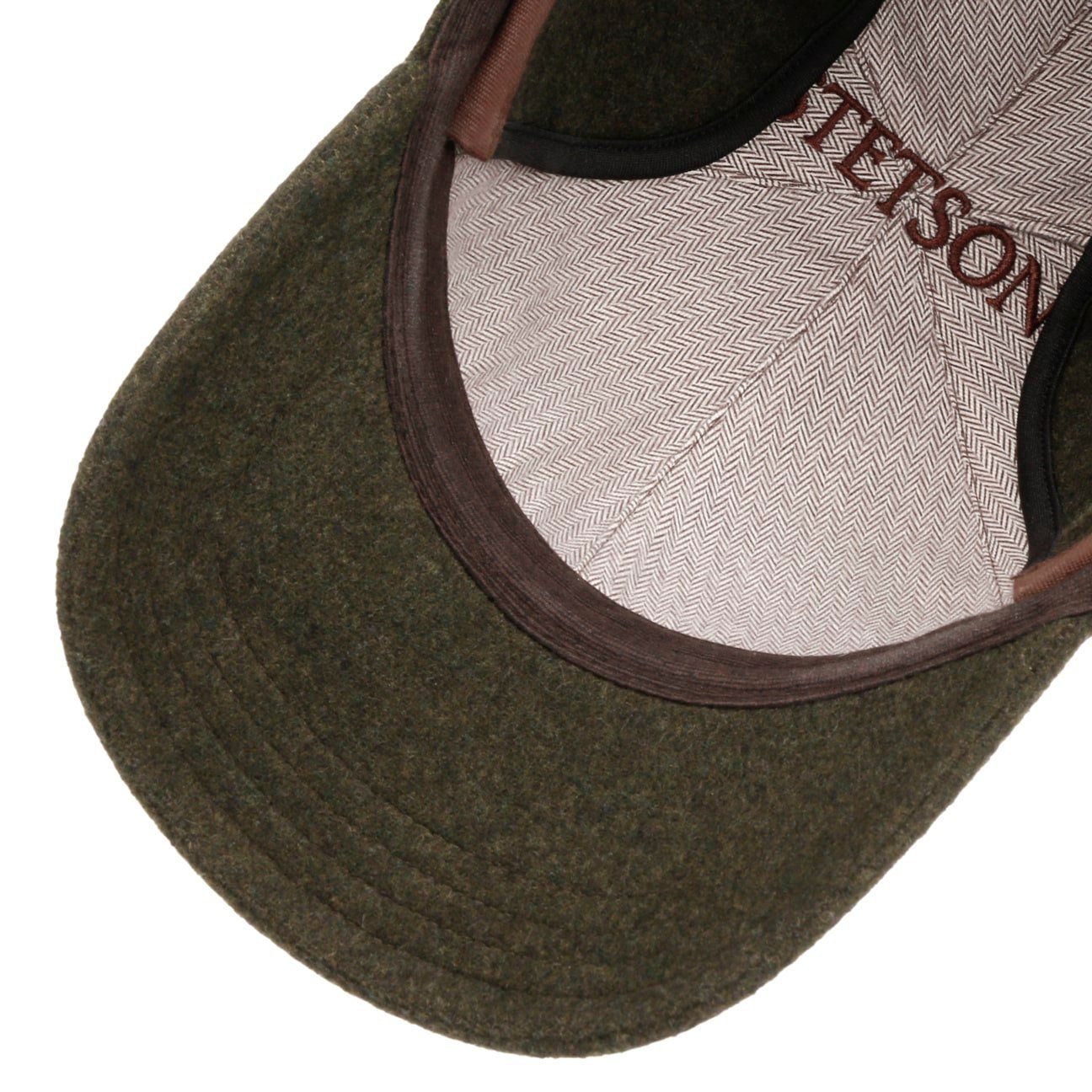 Stetson Vaby Wolle Kaschmir Basecap - mit Ohrenklappen - Oliv
