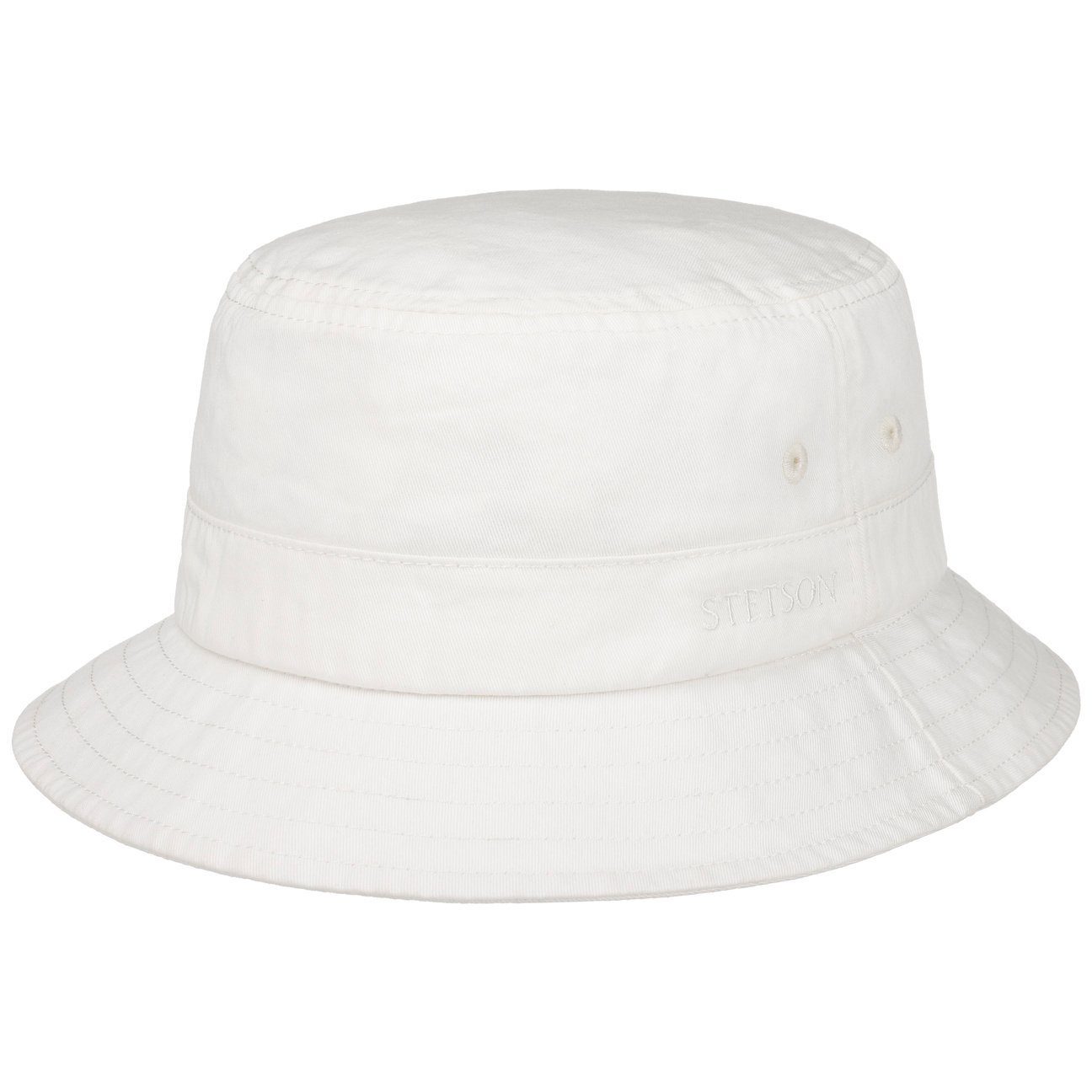 Stetson Bucket Cotton  - Anglerhut aus 100% Baumwolle - Weiss