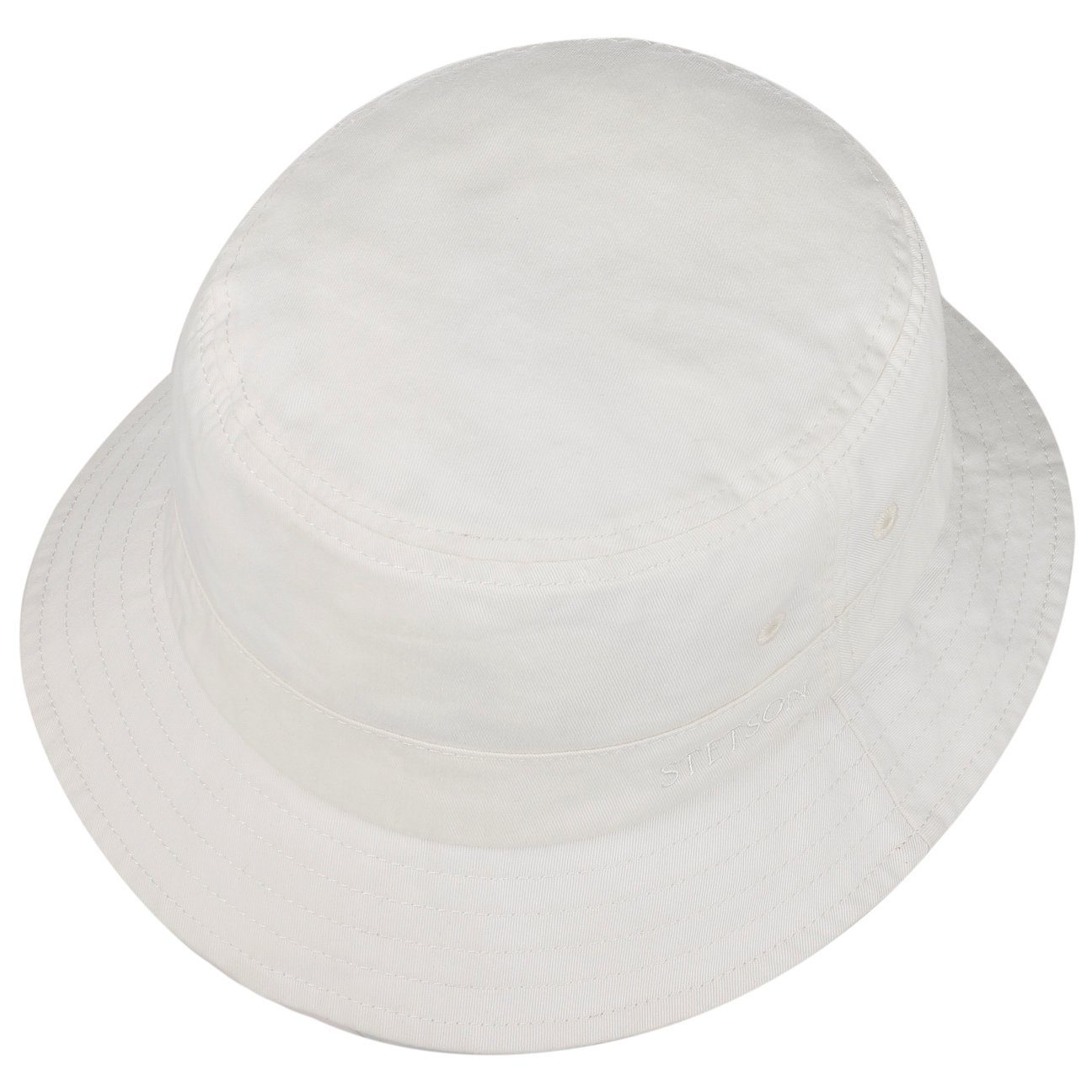 Stetson Bucket Cotton  - Anglerhut aus 100% Baumwolle - Weiss