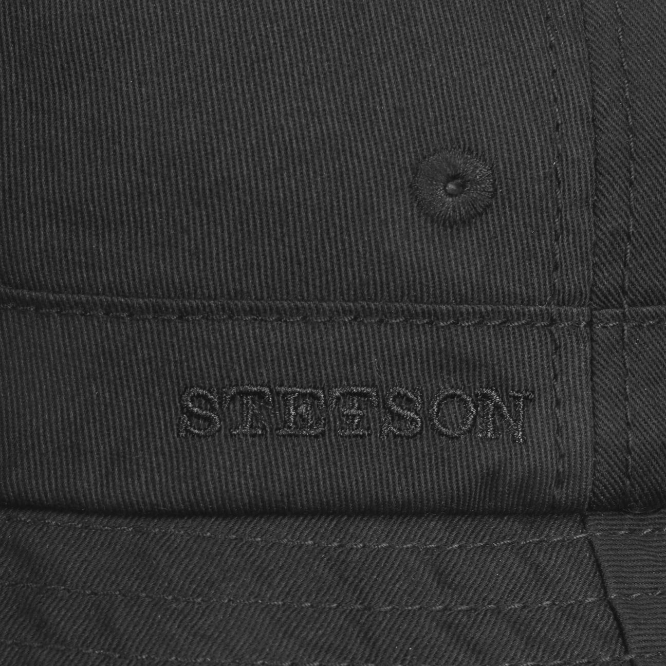 Stetson Bucket Cotton  - Anglerhut aus 100% Baumwolle - Schwarz