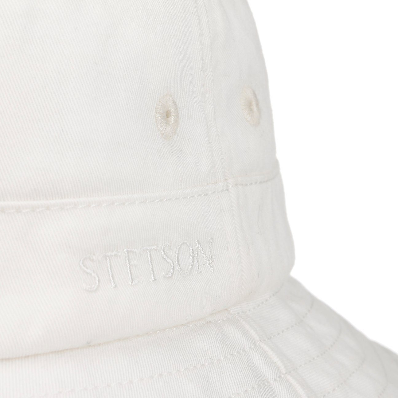 Stetson Bucket Cotton  - Anglerhut aus 100% Baumwolle - Weiss